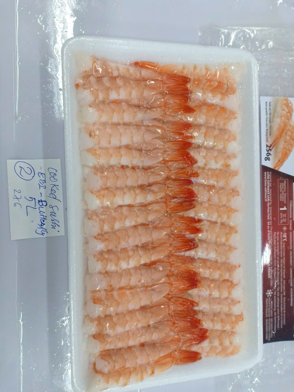 Cooked sushi ebi butterfly, 5L
